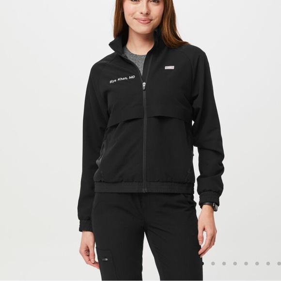 Figs Jackets & Coats Figs Euc Sydney Scrub Jacket Black Womens L